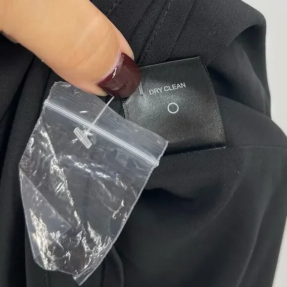 NBDBrigitta Midi Dress in Black Satin Lace Asymmetrical Slip S